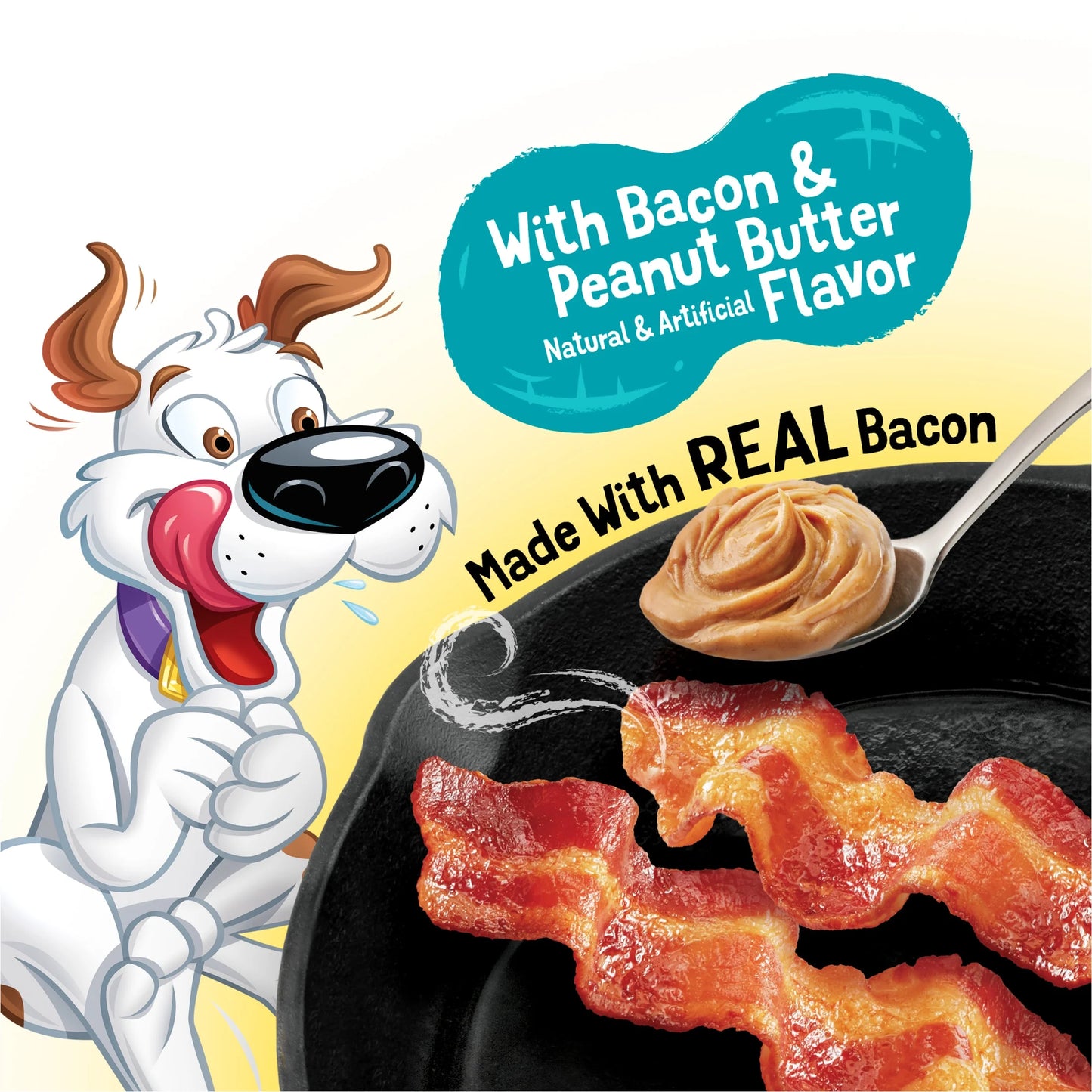 Purina Strips Dog Treats with Real Bacon & Peanut Butter Flavors Tender Chews, 40 Oz Pouch