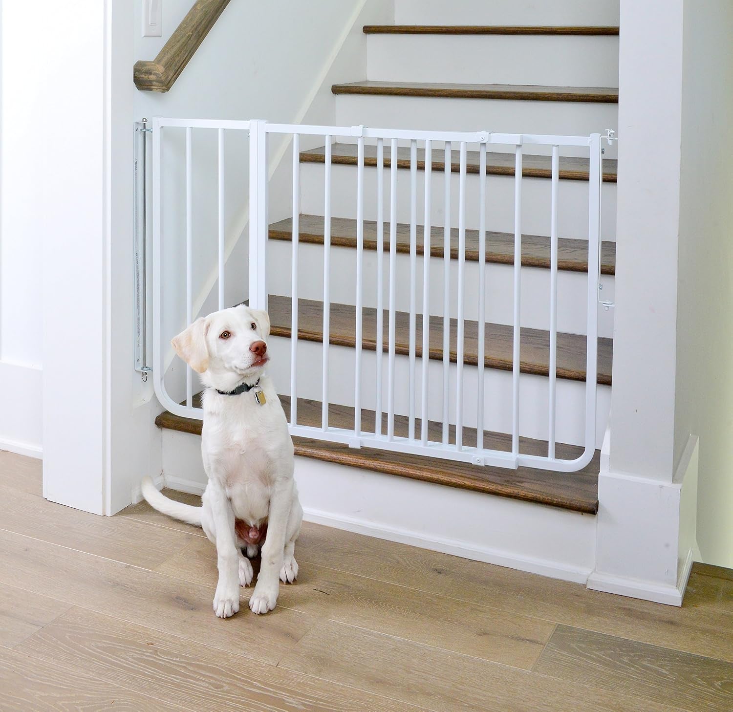 BX1 Baby Gate Extension - Fits  Safety Gates - 10.5 Inch Wide Dog Gate Extension - White