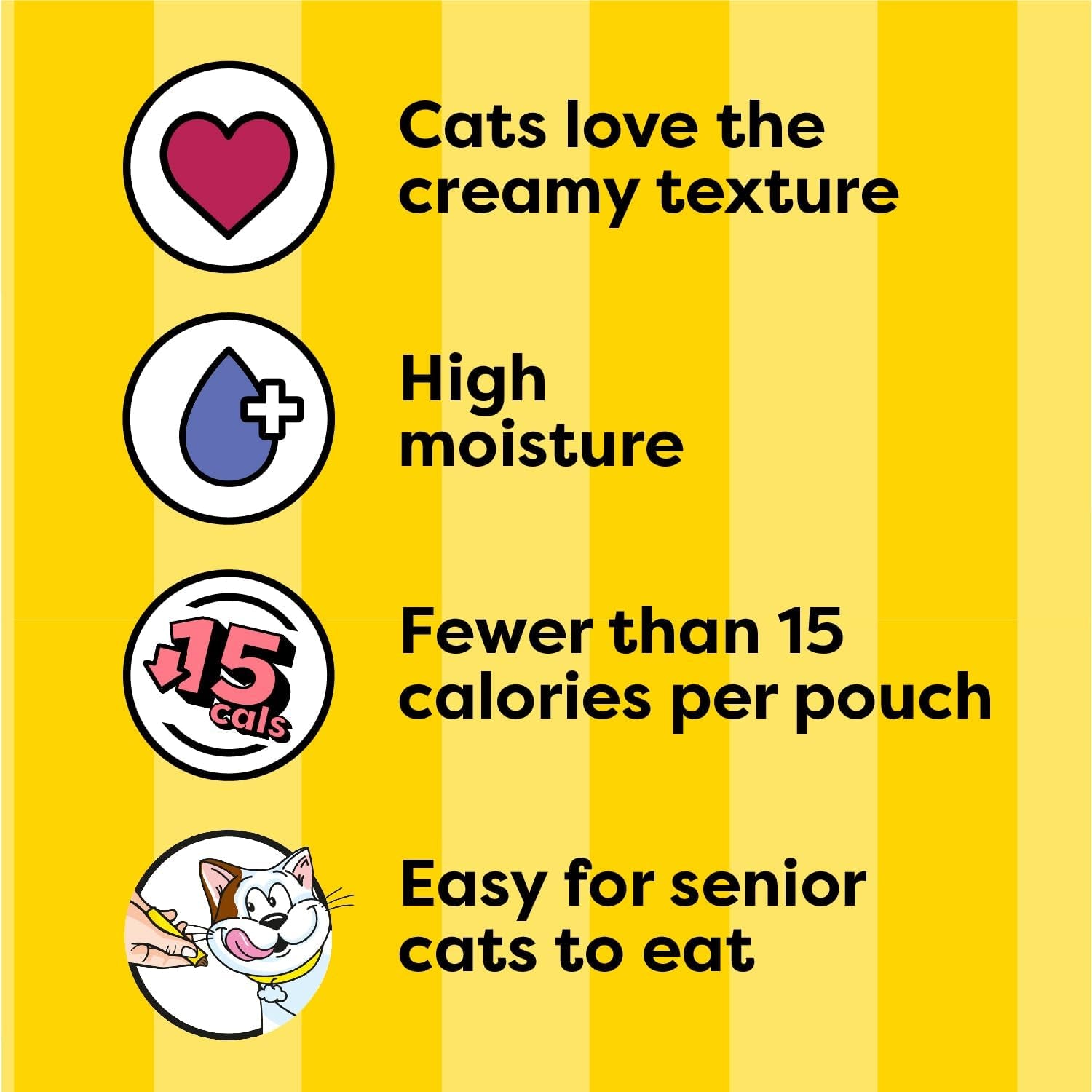 Creamy Puree Squeezable Lickable Wet Cat Treat Variety Pack, 0.42 Oz. Tubes, 24 Count