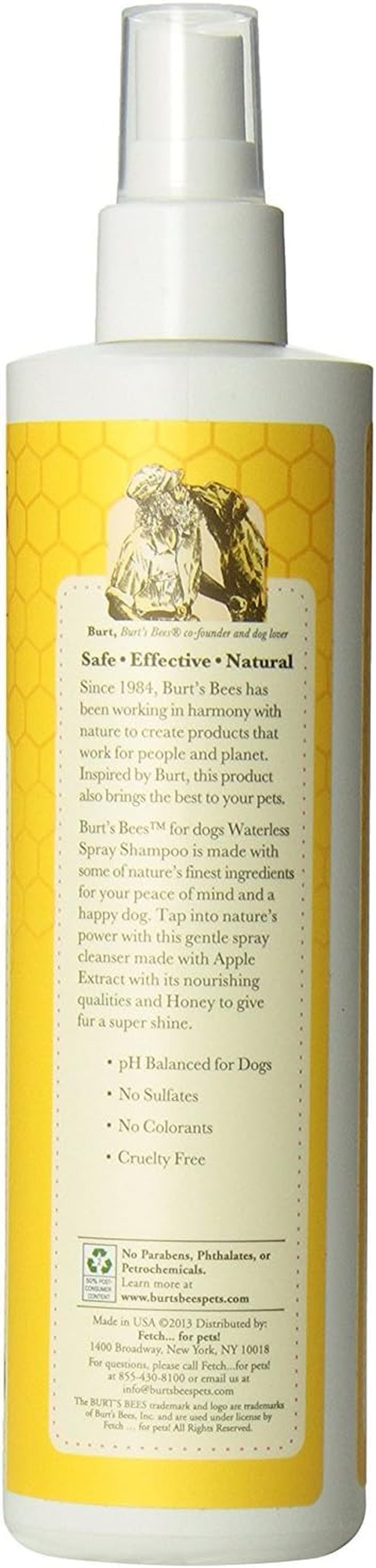 Waterless Shampoo Spray for Dogs with Apple and Honey, 99.1% Natural Origin Formulas, Waterless Dog Shampoo - Gentle Dry Shampoo for Dogs, Best Dog Shampoo, 10 Oz