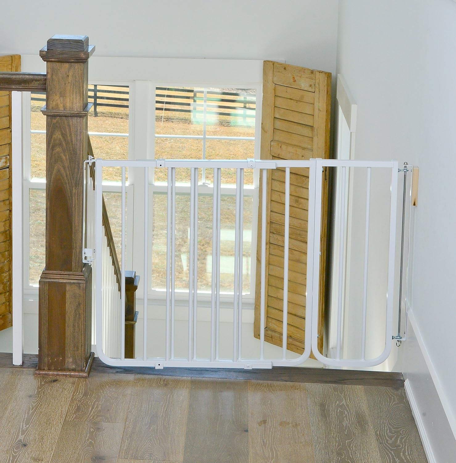 BX1 Baby Gate Extension - Fits  Safety Gates - 10.5 Inch Wide Dog Gate Extension - White